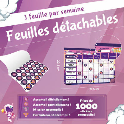 Tableau de Récompenses Halibel - Aide l’Enfant dans Son comportement et sa Routine