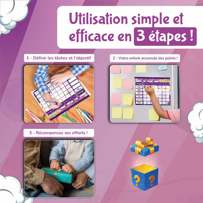 Tableau de Récompenses Halibel - Aide l’Enfant dans Son comportement et sa Routine